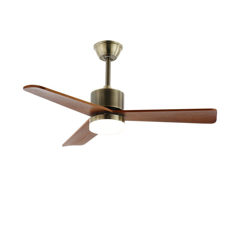 Plafondventilator met Verlichting – Minimalistische Ventilator in Zilver en Hout – 6 Snelheden – Afstandsbediening – 106/132 cm – LED 35W – Plafondverlichting met Ventilatiefunctie | Sansoti