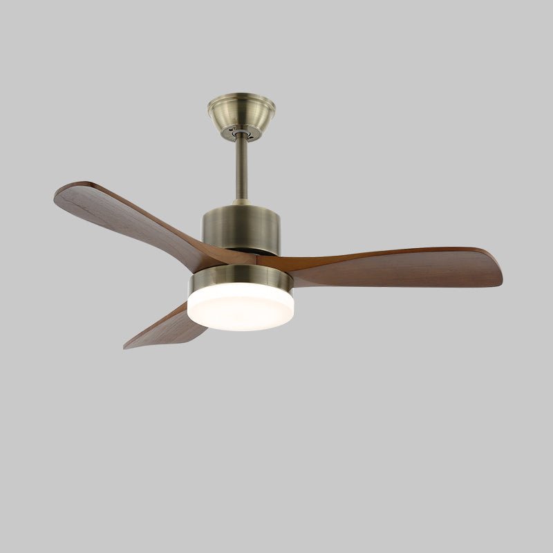 Plafondventilator met Verlichting – Minimalistische Ventilator in Zilver en Hout – 6 Snelheden – Afstandsbediening – 106/132 cm – LED 35W – Plafondverlichting met Ventilatiefunctie | Sansoti
