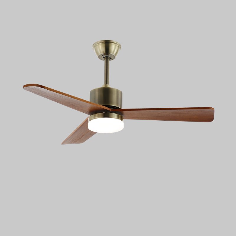Plafondventilator met Verlichting – Minimalistische Ventilator in Zilver en Hout – 6 Snelheden – Afstandsbediening – 106/132 cm – LED 35W – Plafondverlichting met Ventilatiefunctie | Sansoti