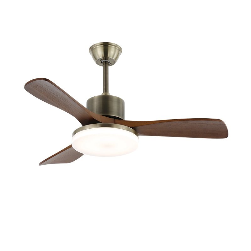Plafondventilator met Verlichting – Minimalistische Ventilator in Zilver en Hout – 6 Snelheden – Afstandsbediening – 106/132 cm – LED 35W – Plafondverlichting met Ventilatiefunctie | Sansoti