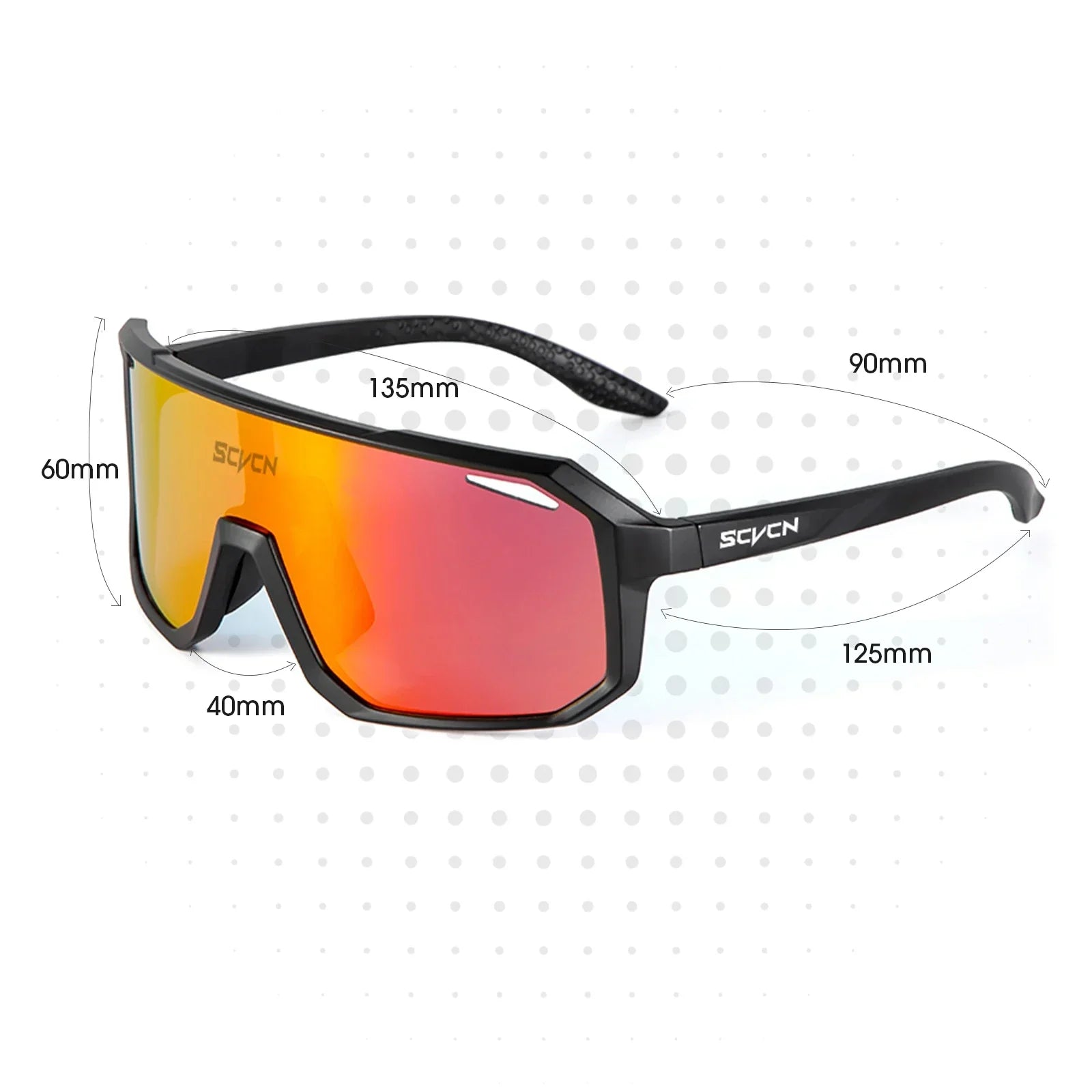 Sportbril UV400 Bescherming met Licht TR90 Frame voor Fietsen Hardlopen Outdoor | Sansoti
