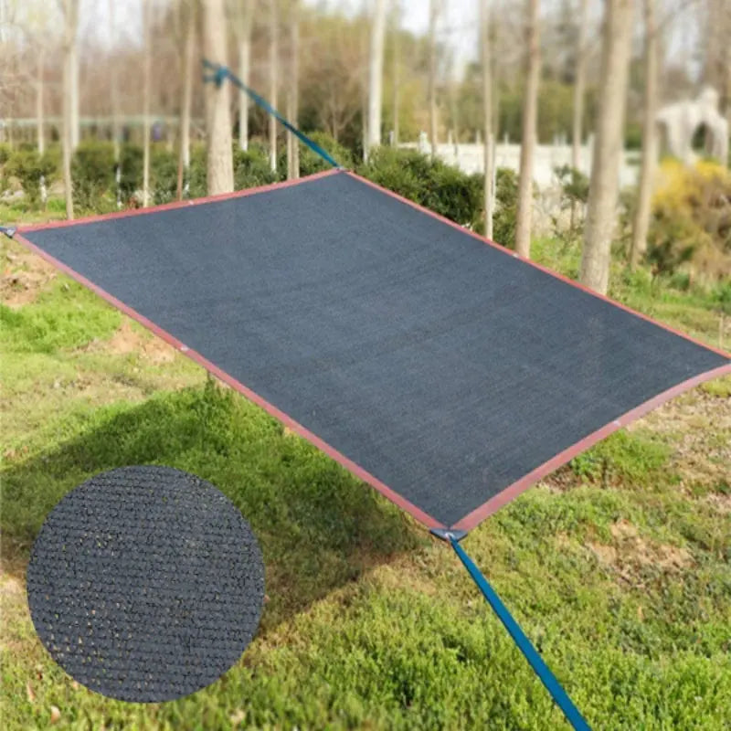 Square HDPE Shade Sail Black with Eyelets UV-Resistant for Balcony, Terrace, and Garden Sun Protection | Sansoti