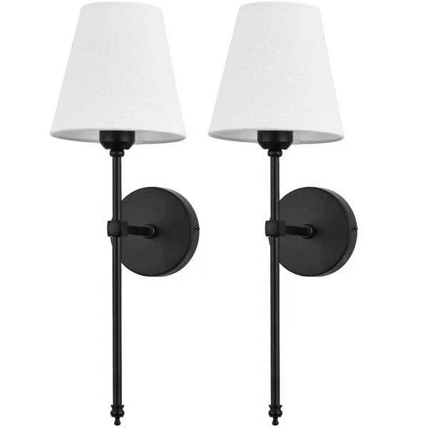 Wireless LED Wall Lamp Set with Remote Control Black Gold Silver | Sansoti