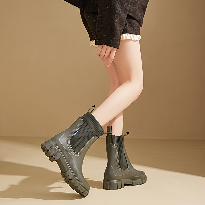 Waterdichte Regenlaarzen Dames Laag Model Antislip Zool Tuinwerk Stadswandeling Flexibele Pasvorm Comfortabel | Sansoti