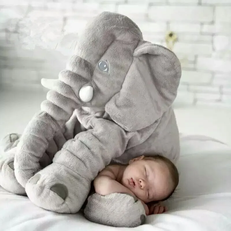 Zacht Pluche Olifant Babykussen 40cm of 60cm Knuffel voor Rust en Slaap | Sansoti