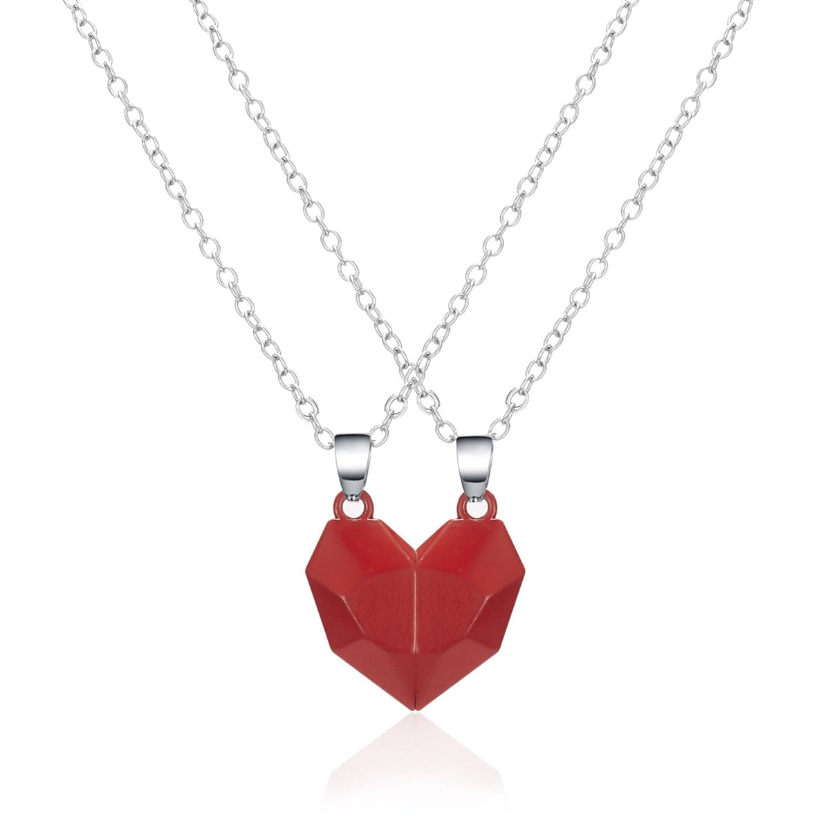 Magnetische herzförmige Partnerkette mit Projektion für Paare – romantisches Schmuckstück und Valentinstagsgeschenk | Sansoti