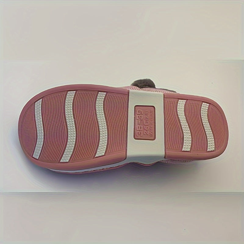 Men's Slippers with Herringbone Pattern, Warm Plush Lining, Non-Slip Sole, Comfortable House Footwear for Winter | Sansoti
