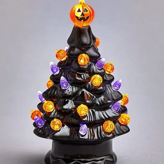 Decoratieve Verlichte Kerstboom Nachtlamp Warmwit LED Sfeerverlichting Hars voor Kerstdecoratie Slaapkamer Woonkamer | Sansoti