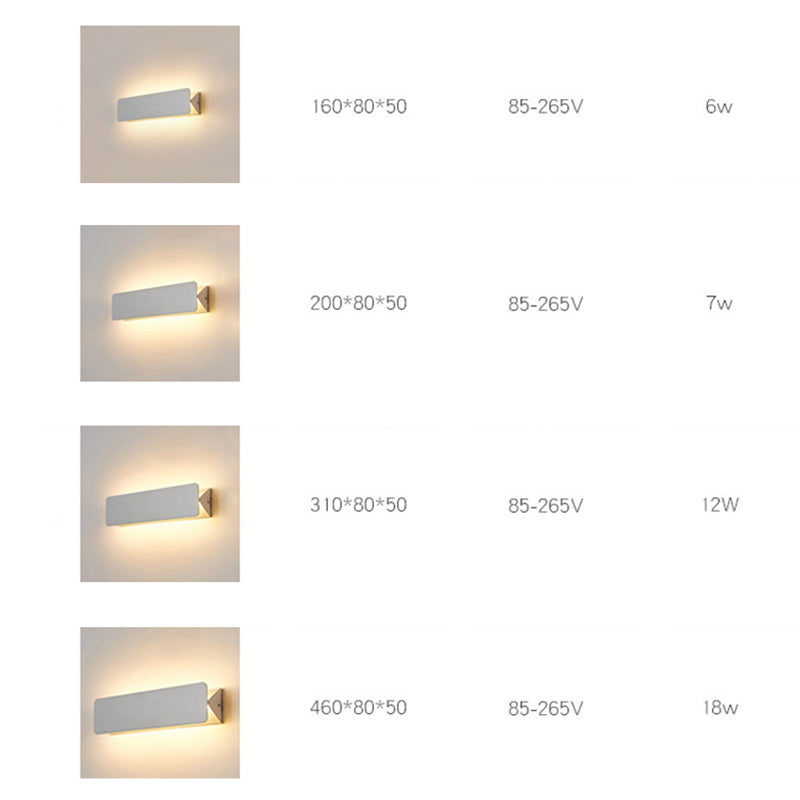 Adjustable LED Wall Light Metal White Indoor Modern Design for Living Room Dining Room Hallway Lighting Fixture | Sansoti