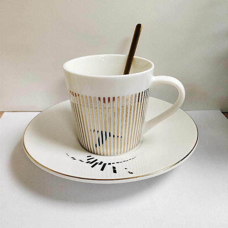 Kaffeetasse mit Spiegelreflexionsuntertasse Keramik Design Set | Restfield