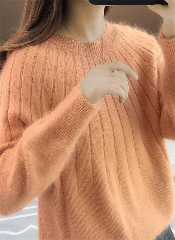 Gestrickter Kaschmirpullover für Damen, weicher Winterpullover, elegante Damenbekleidung, warme Knitwear, bequemer Pullover | Sansoti