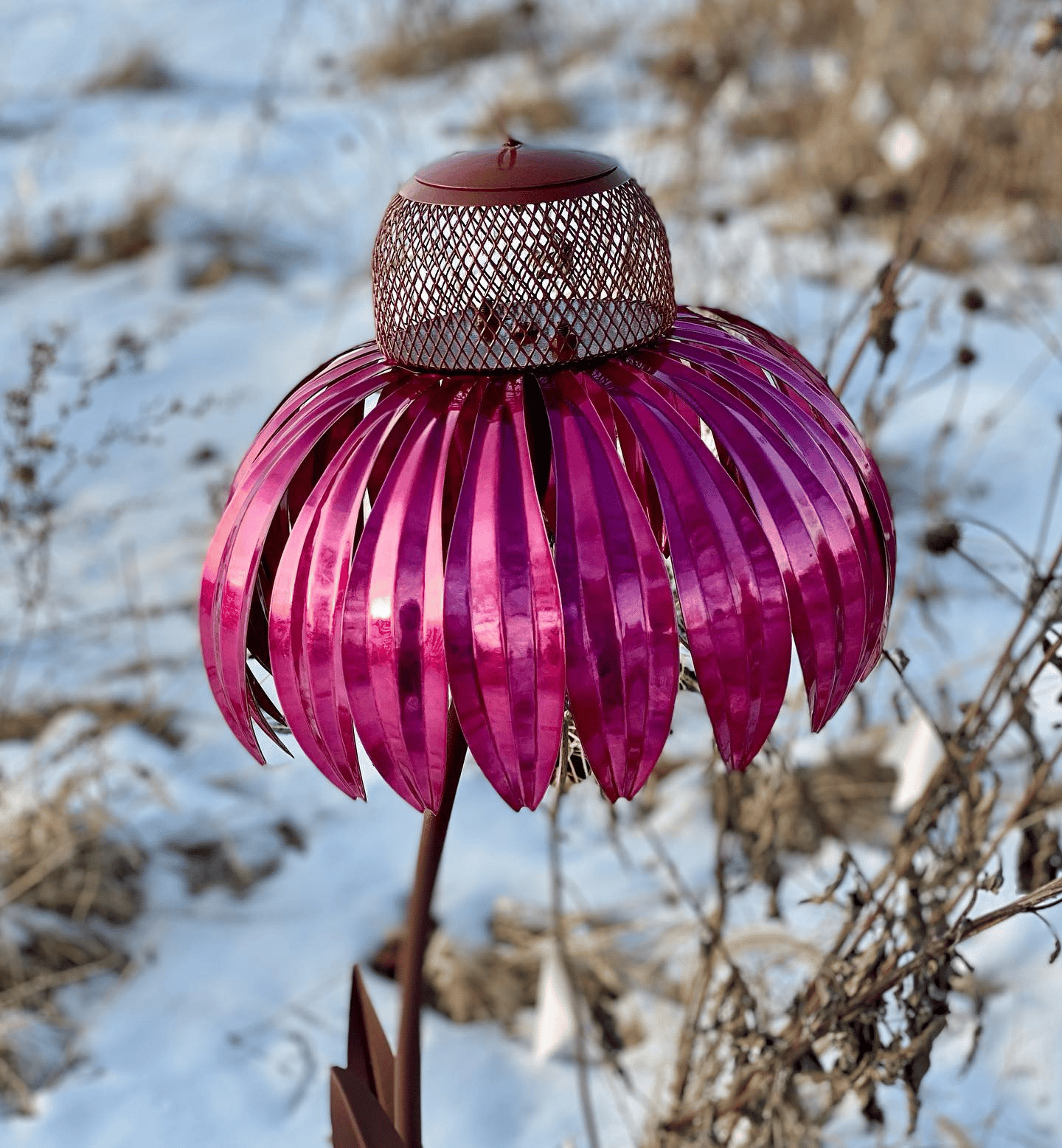 Decoratieve Vogelvoeder voor de Tuin – Metalen Vogelvoerhouder op Steker voor Buiten | Sansoti