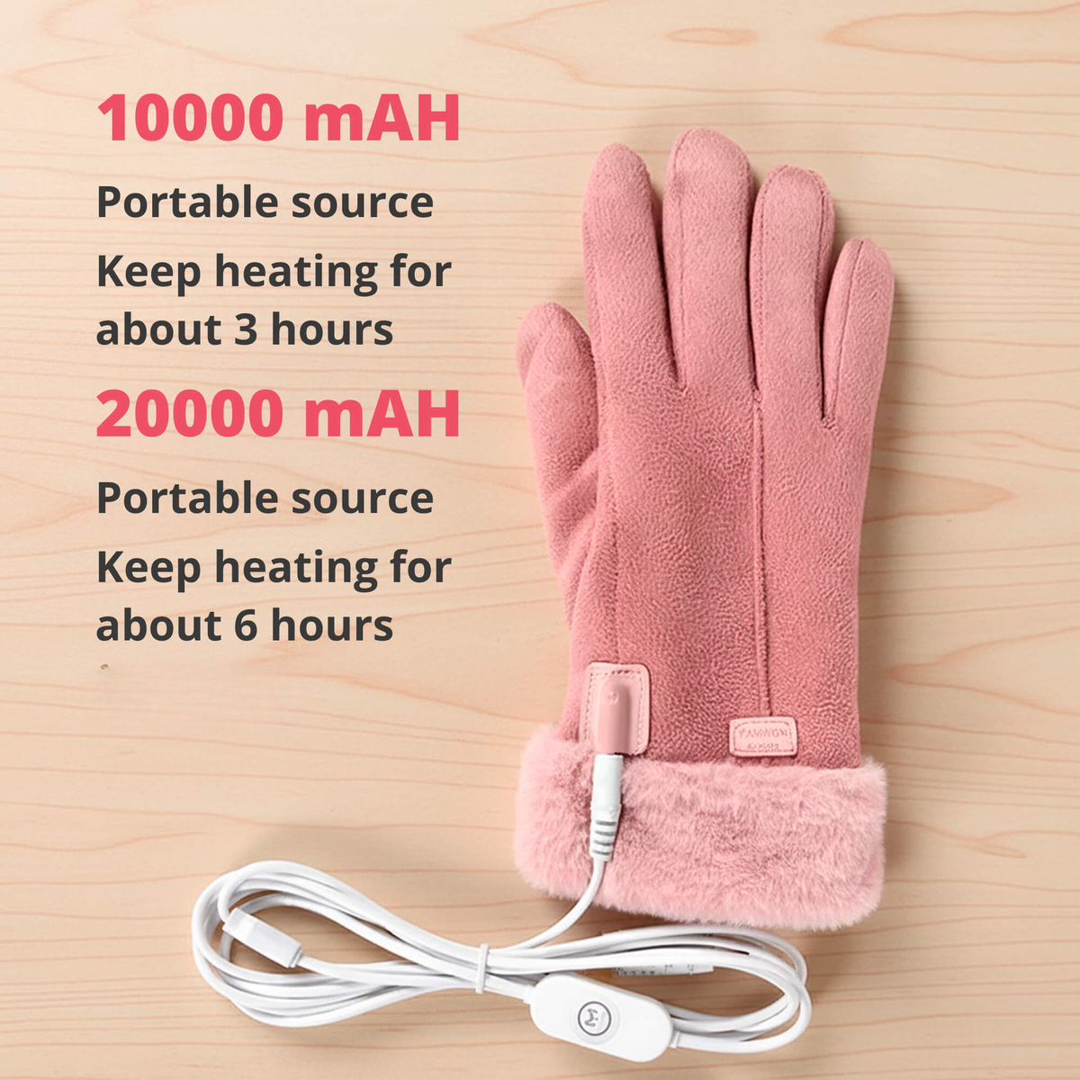 Verwarmde Handschoenen voor Dames — Thermische Waterafstotende Winterhandschoenen met Touchscreen — Oplaadbaar USB Design | Sansoti