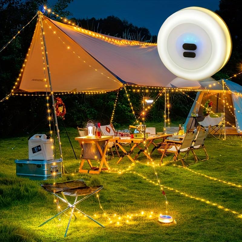 Oplaadbare LED-lichtsnoer 10 meter 100 lampjes IP65 waterdicht 8 modi USB tuin camping feestverlichting | Sansoti