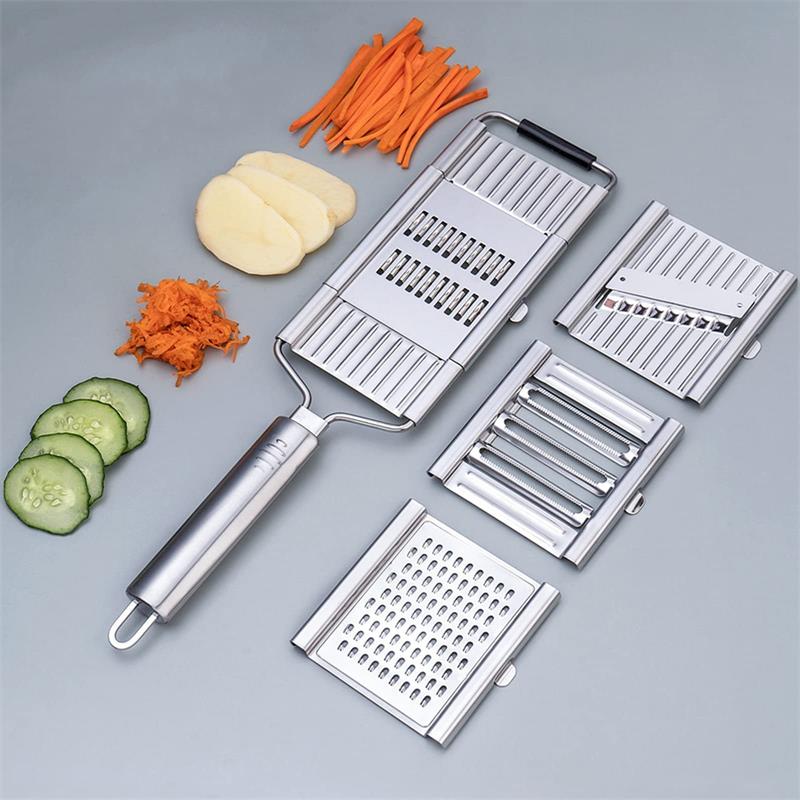 Groentesnijder Set RVS Multifunctioneel Handmatig Met Verwisselbare Messen | Sansoti