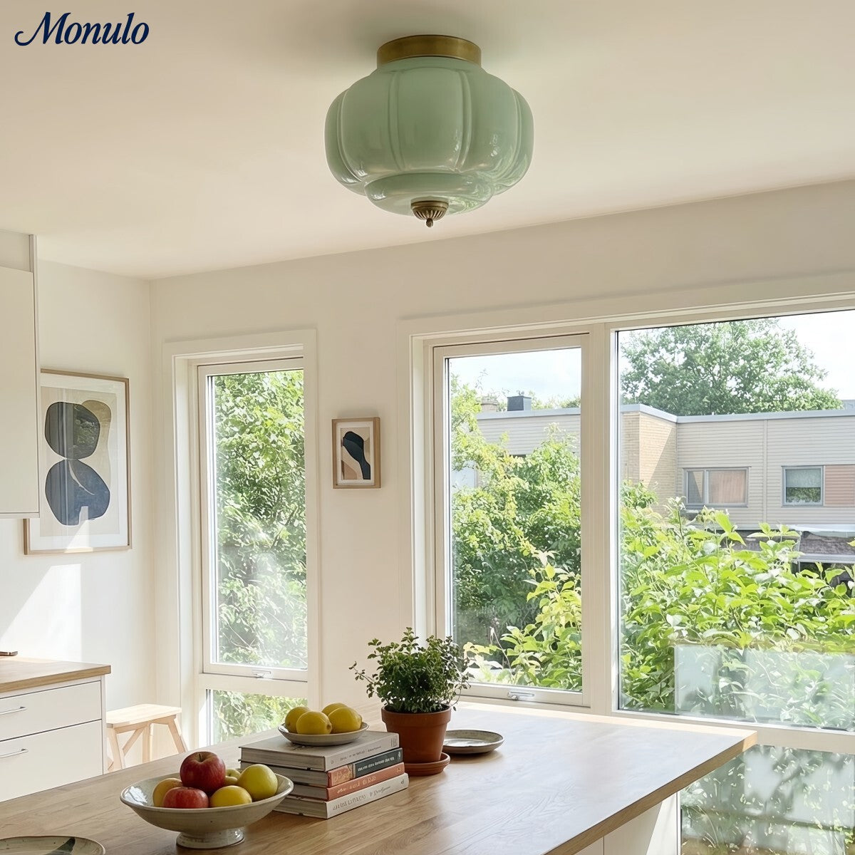 Plafondlamp Melkglas Glazen Kap Moderne Verlichting Scandinavische Stijl Woonkamer Eetkamer Slaapkamer Flush Mount | Sansoti