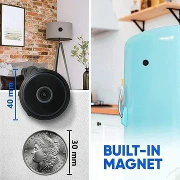 Draadloze Beveiligingscamera 1080p HD Mini met Nachtvisie Magnetische Bevestiging Bewegingsdetectie Binnen | Sansoti