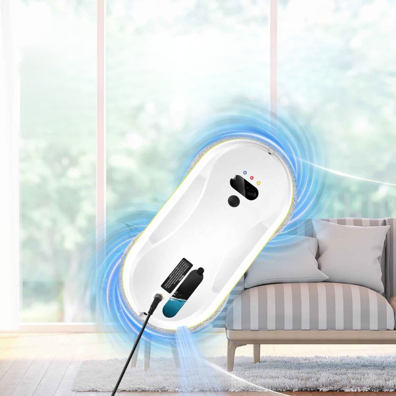 Automatic Window Cleaning Robot with Spray Function and Safety Sensors for Windows Mirrors and Tiles | Sansoti