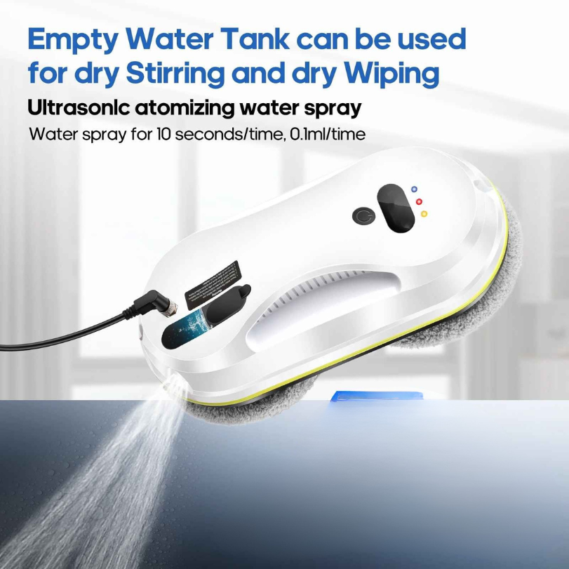 Automatic Window Cleaning Robot with Spray Function and Safety Sensors for Windows Mirrors and Tiles | Sansoti