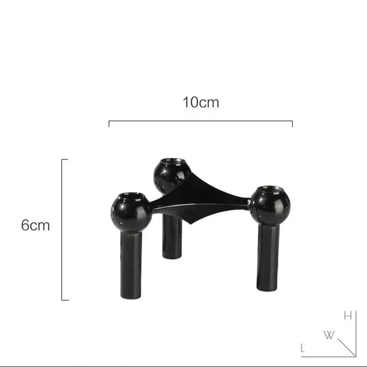 Design Kerzenständer aus Metall mit modularem Rahmen | Moderne Tischdekoration & Stimmungslicht