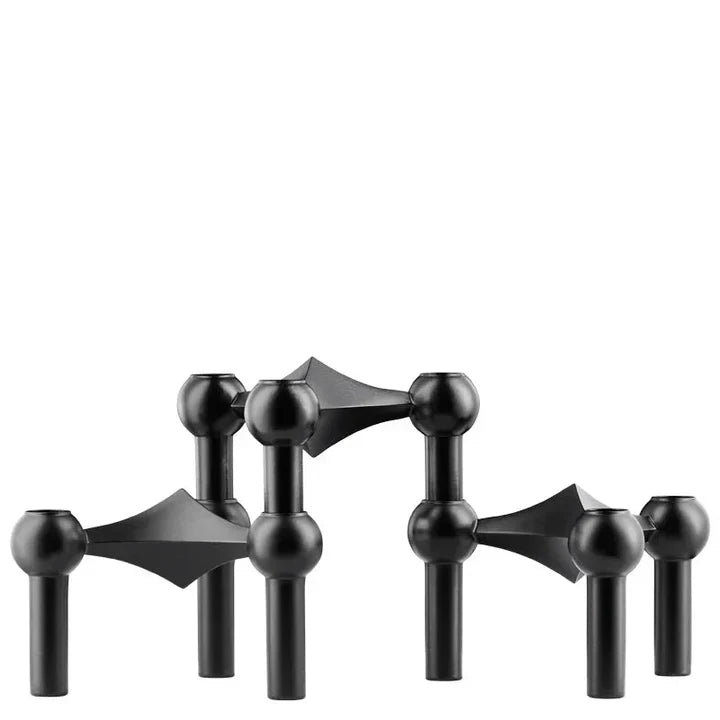 Design Kerzenständer aus Metall mit modularem Rahmen | Moderne Tischdekoration & Stimmungslicht