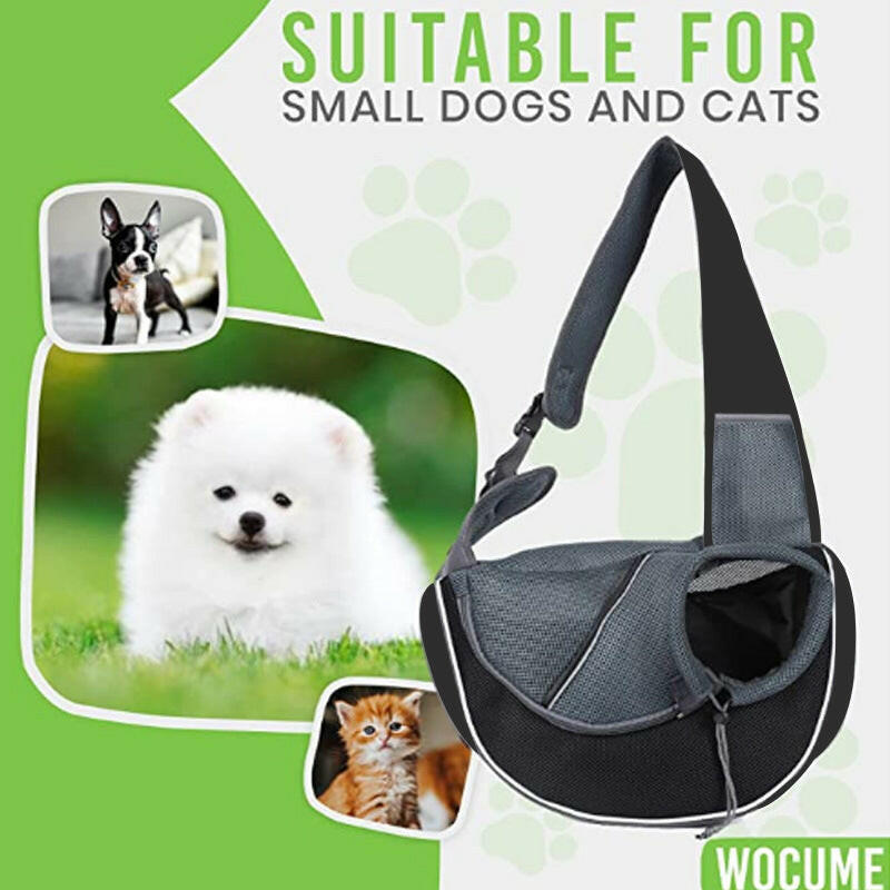 Premium Haustierträger – geräumige Tragetasche für Hunde und Katzen mit verstellbarem Schultergurt und atmungsaktivem Netzdesign | Sansoti