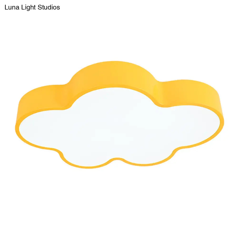 Wolkenvormige LED Hanglamp Kinderkamer Acryl 50cm Dimbaar met Afstandsbediening Kleurrijk Sfeervol Plafondlamp | Sansoti