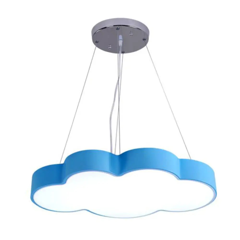 Wolkenvormige LED Hanglamp Kinderkamer Acryl 50cm Dimbaar met Afstandsbediening Kleurrijk Sfeervol Plafondlamp | Sansoti