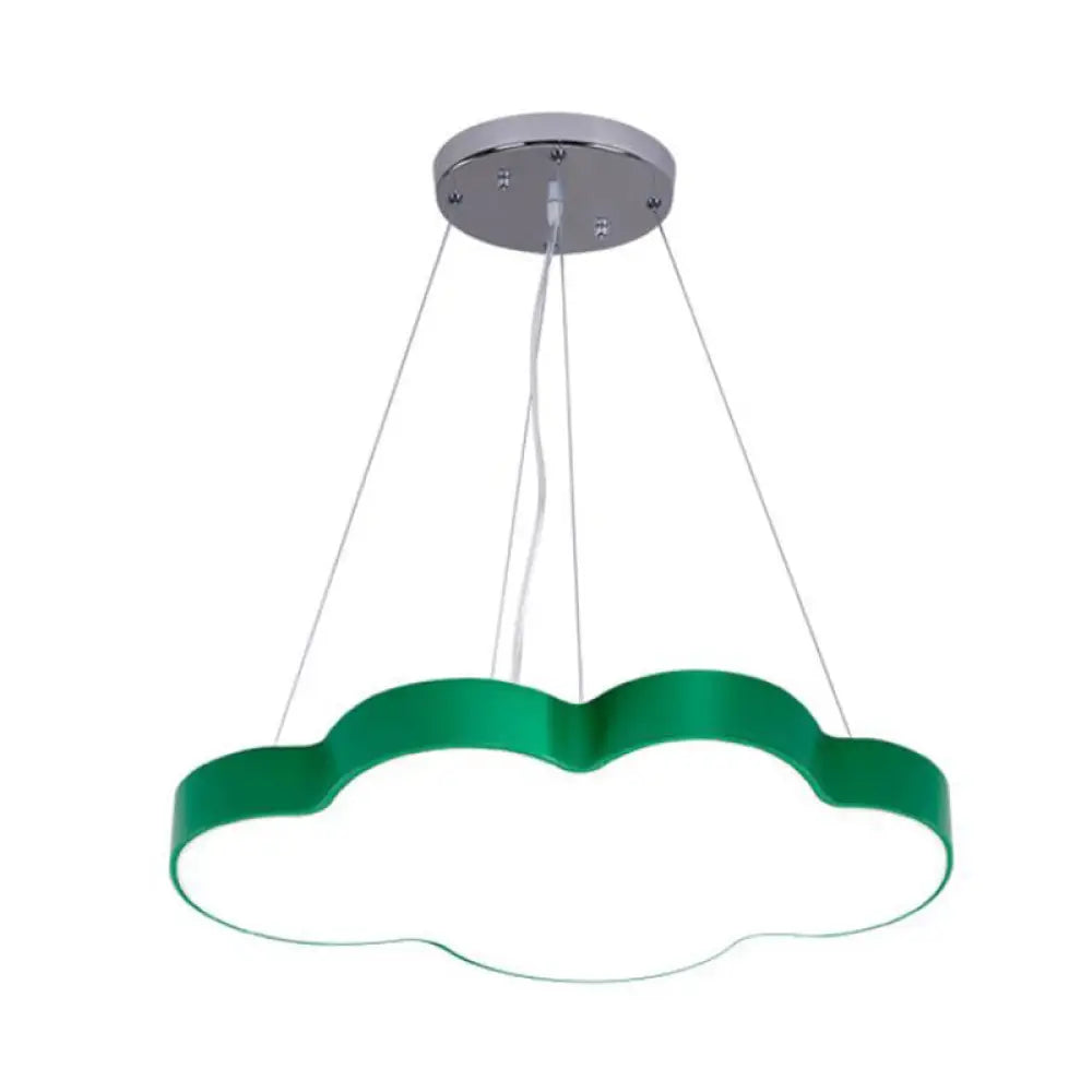 Wolkenvormige LED Hanglamp Kinderkamer Acryl 50cm Dimbaar met Afstandsbediening Kleurrijk Sfeervol Plafondlamp | Sansoti