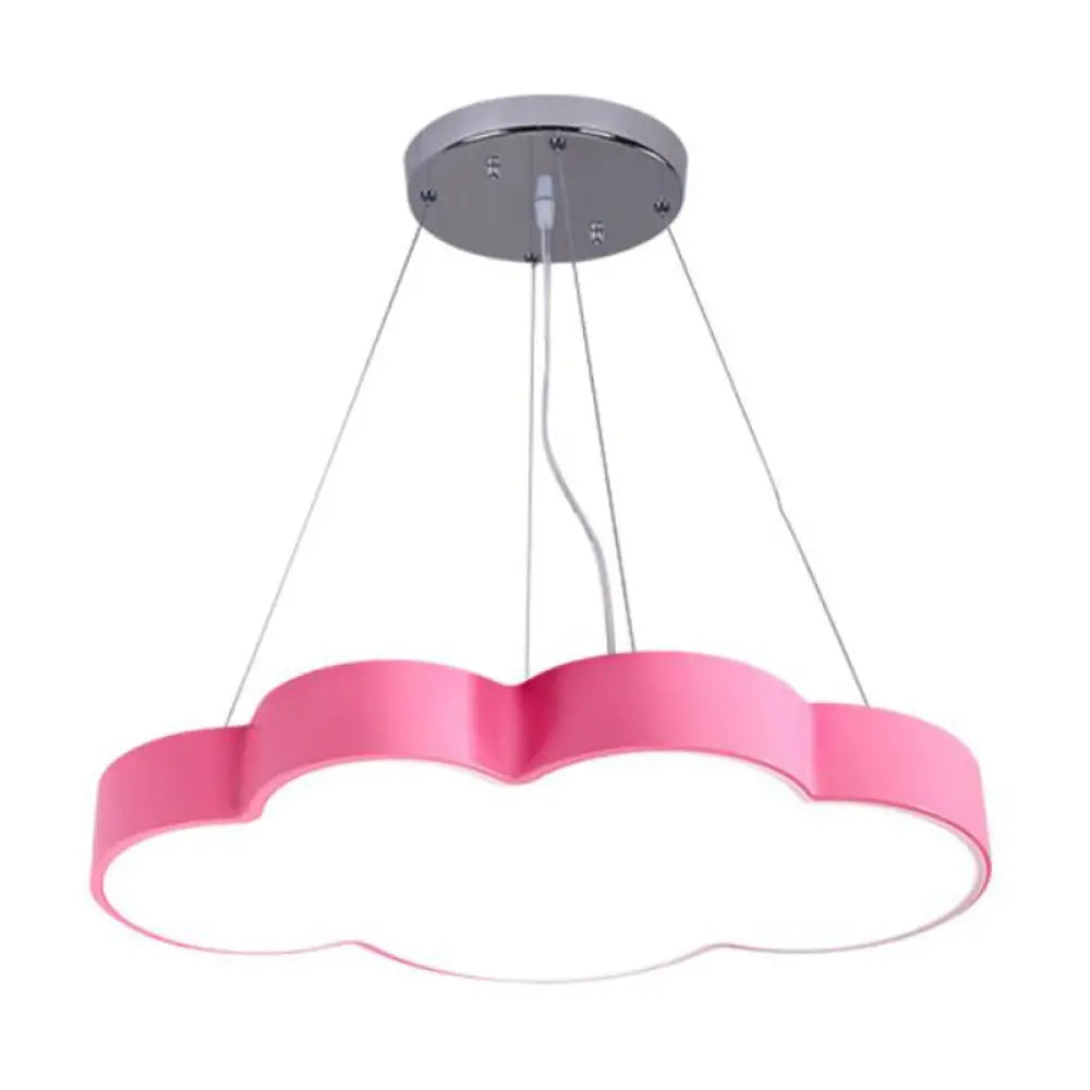 Wolkenvormige LED Hanglamp Kinderkamer Acryl 50cm Dimbaar met Afstandsbediening Kleurrijk Sfeervol Plafondlamp | Sansoti