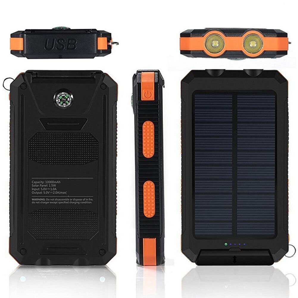 Solar-Powerbank 10000 mAh mit wasserdichtem Gehäuse für den Außenbereich | Restfield