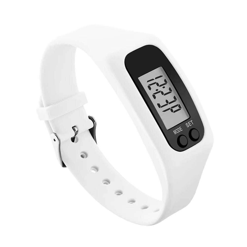 Digitaler Schrittzähler als Armbanduhr LED-Display Aktivitätstracker Kalorienzähler Bewegungsmesser Sportuhr | Sansoti