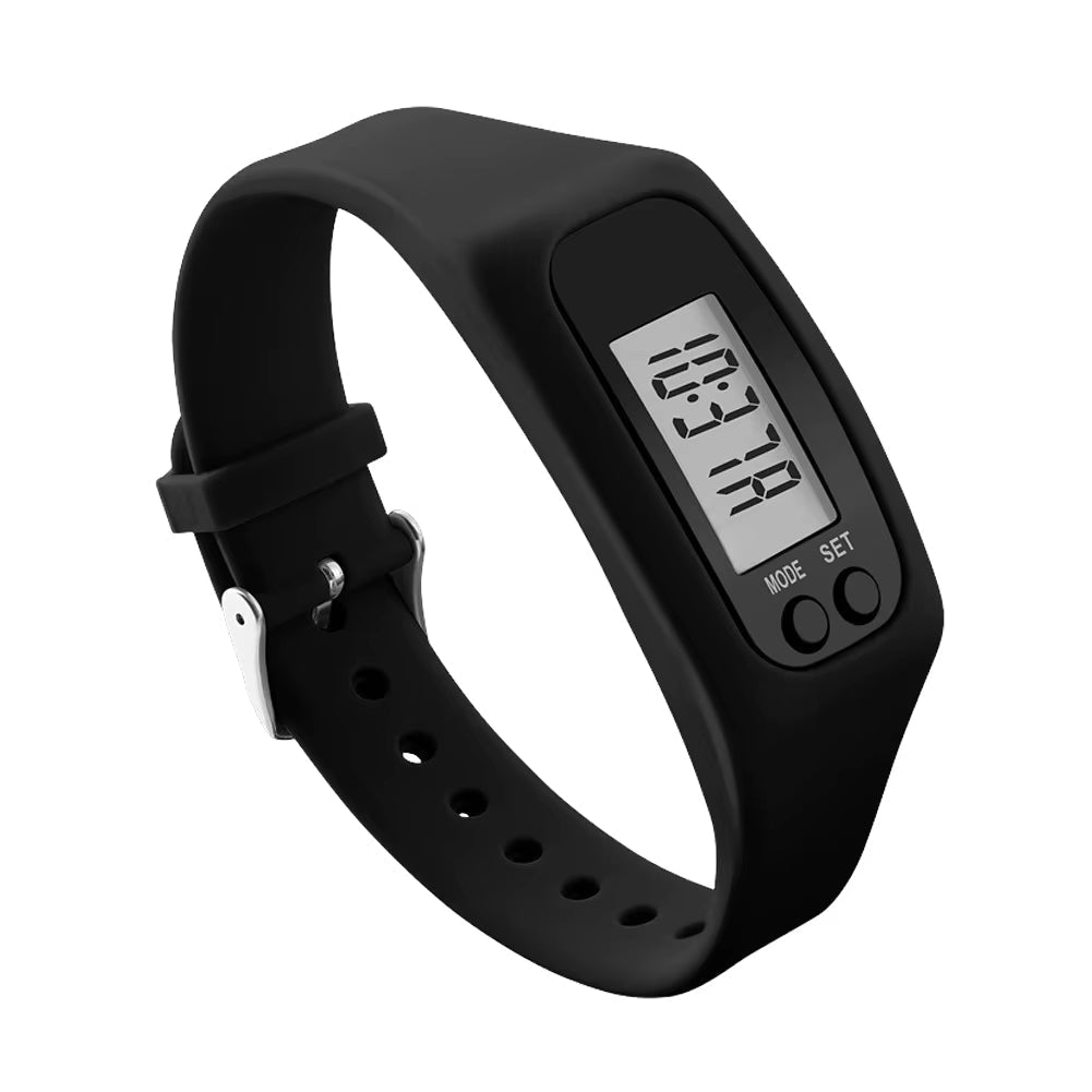 Digitaler Schrittzähler als Armbanduhr LED-Display Aktivitätstracker Kalorienzähler Bewegungsmesser Sportuhr | Sansoti