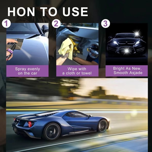 Keramische Coating Spray 3-in-1 Autolak Bescherming Watervrij Reinigen Glans Herstellen Auto Onderhoud | Sansoti