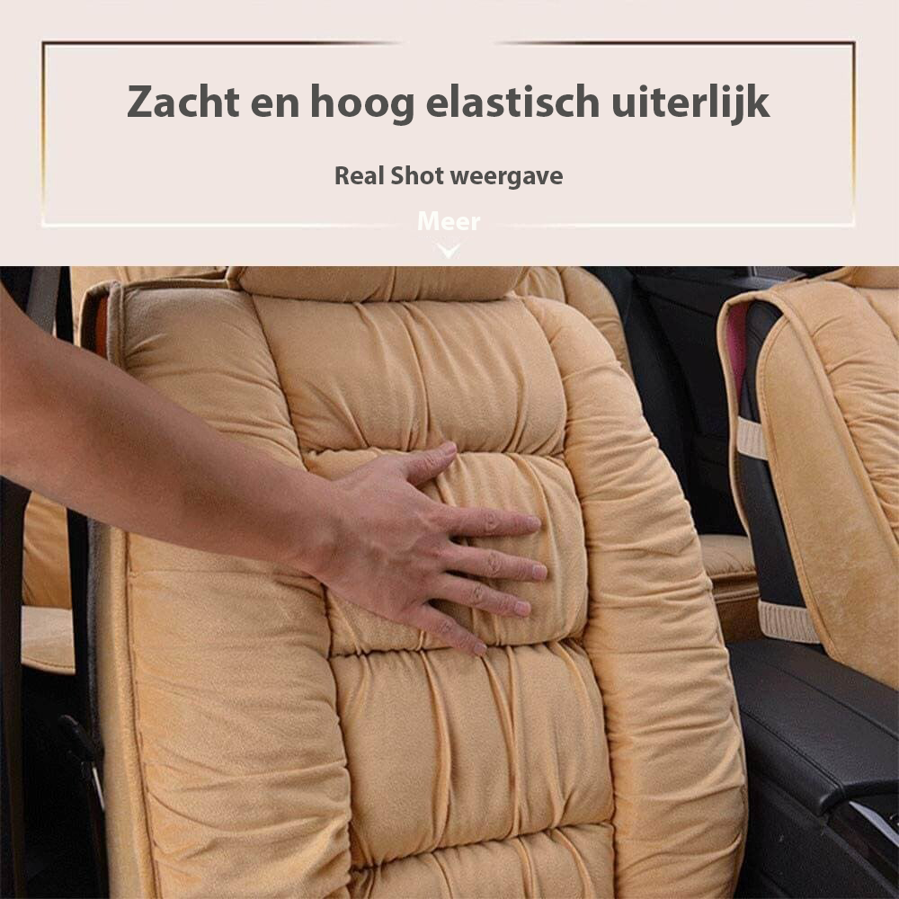 Autostoelhoes Pluche – Comfortabele Stoelbeschermer voor Auto – Universele Pasvorm met Polyestervulling | Sansoti