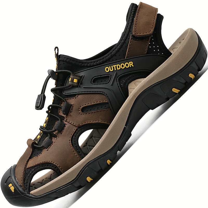 Ademende Herensandalen met Gesloten Neus – Elastische Band en Stevige Rubberzool voor Outdoor | Sansoti