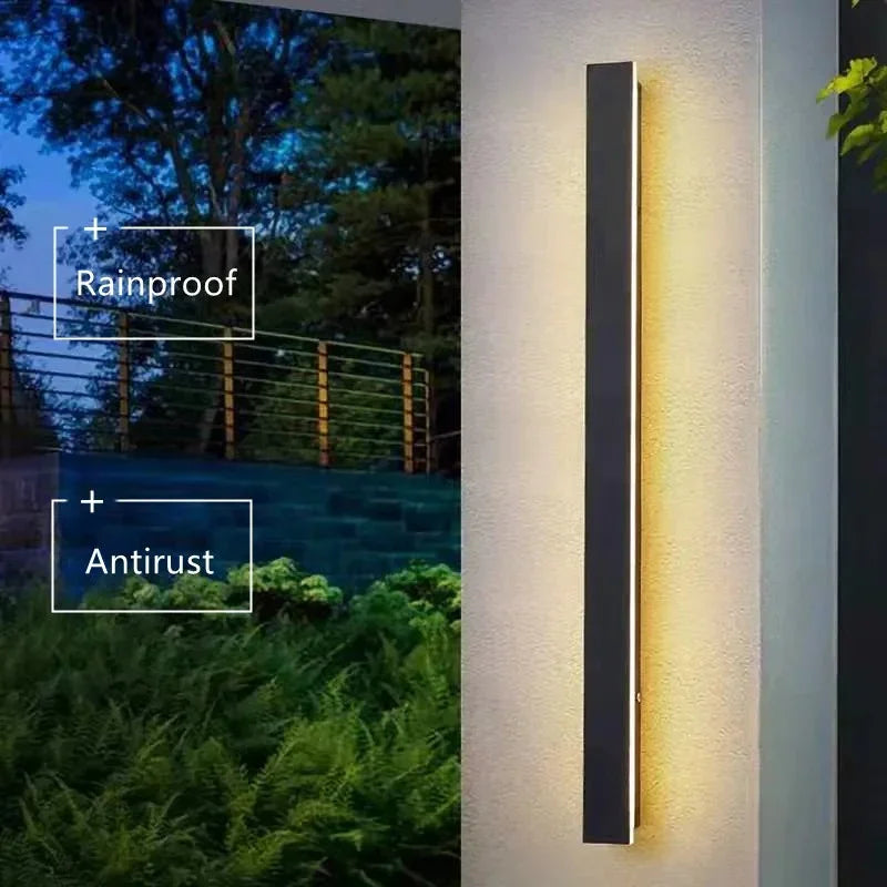 LED Wandleuchte Außen Innen IP65 Wasserdicht 30cm bis 120cm Minimalistisch Modern | Restfield