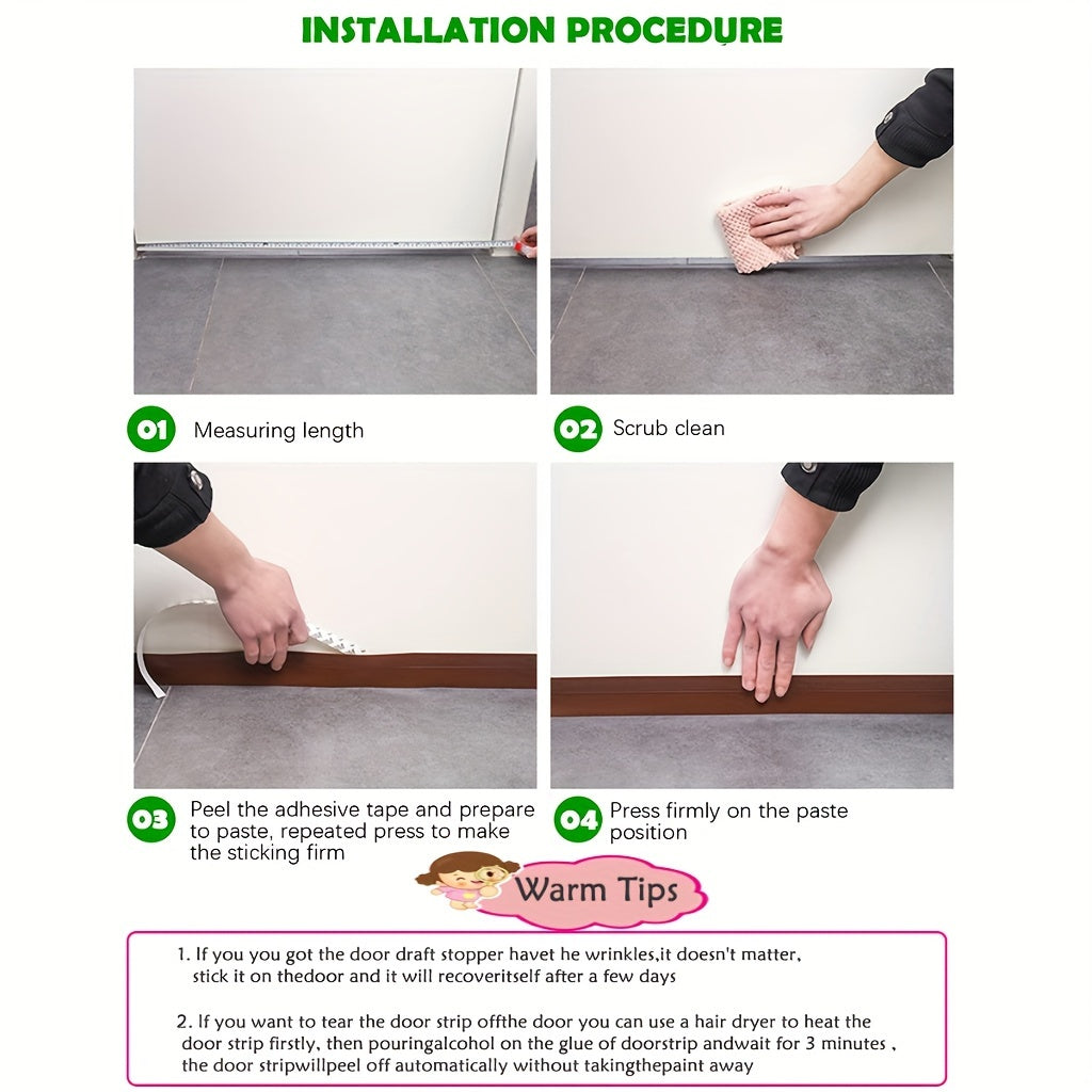 Tochtstrip Deur Siliconen 99cm Wit Zelfklevend Geluidsisolatie Deurafdichting Tochtstopper Energiebesparing Woning Isolatie | Sansoti