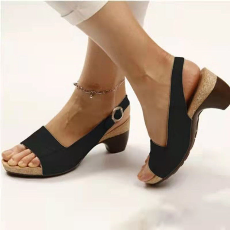 Dames Platformsandalen Ronde Neus Kunstleer Rubberen Zool Casual Comfort Schoenen Maat 36-43 | Sansoti