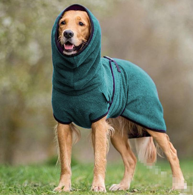 Verstelbare Badjas voor Huisdieren – Sneldrogende Handdoek voor Honden en Katten – Zachte Microvezel Pluche Absorberend – Beugel Halsband Design | Sansoti