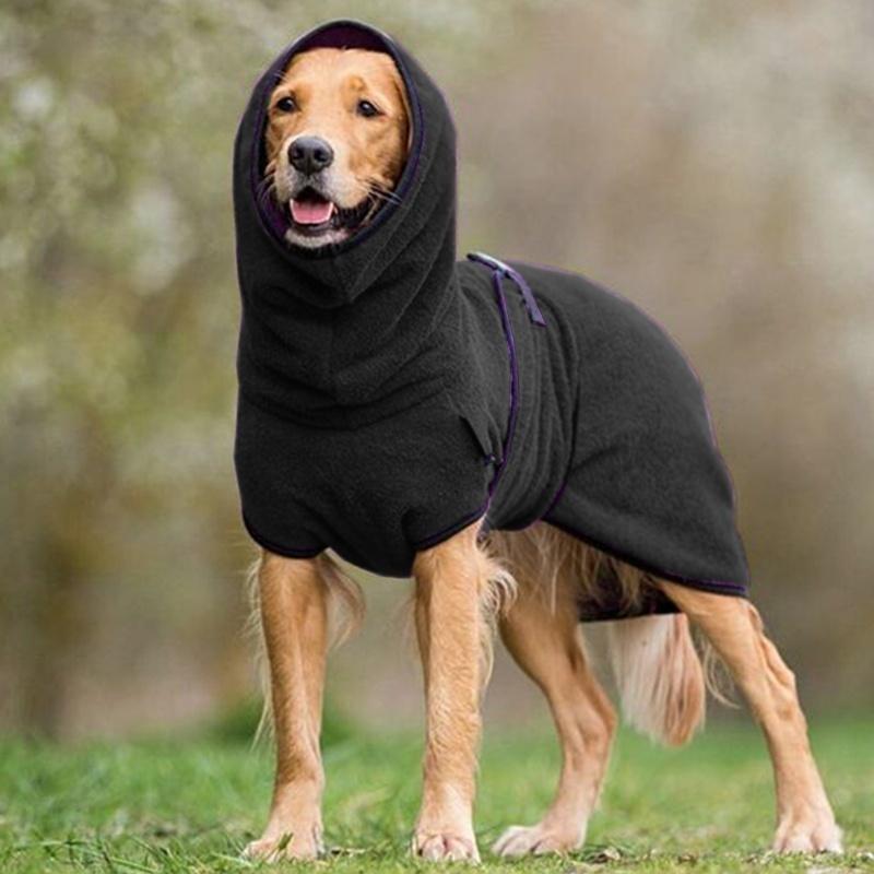 Verstelbare Badjas voor Huisdieren – Sneldrogende Handdoek voor Honden en Katten – Zachte Microvezel Pluche Absorberend – Beugel Halsband Design | Sansoti