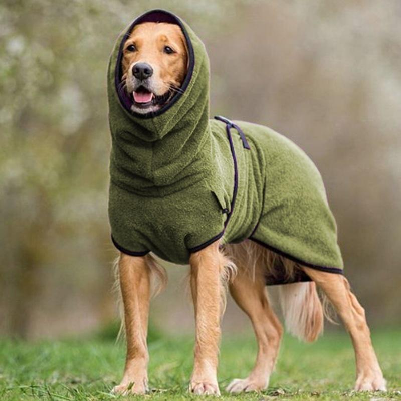 Verstelbare Badjas voor Huisdieren – Sneldrogende Handdoek voor Honden en Katten – Zachte Microvezel Pluche Absorberend – Beugel Halsband Design | Sansoti
