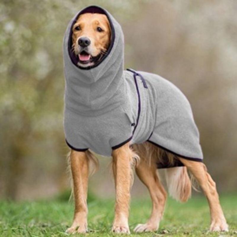 Verstelbare Badjas voor Huisdieren – Sneldrogende Handdoek voor Honden en Katten – Zachte Microvezel Pluche Absorberend – Beugel Halsband Design | Sansoti