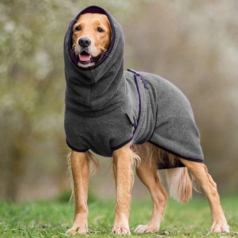 Verstelbare Badjas voor Huisdieren – Sneldrogende Handdoek voor Honden en Katten – Zachte Microvezel Pluche Absorberend – Beugel Halsband Design | Sansoti