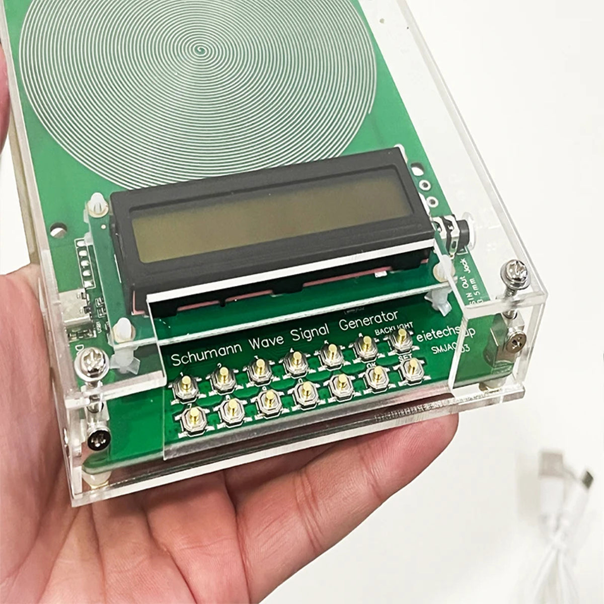 Générateur de signaux basse fréquence 0.01-100000Hz, oscillateur à quartz, écran LCD, générateur d’ondes de Schumann à 7.83Hz avec USB Type-C | Sansoti