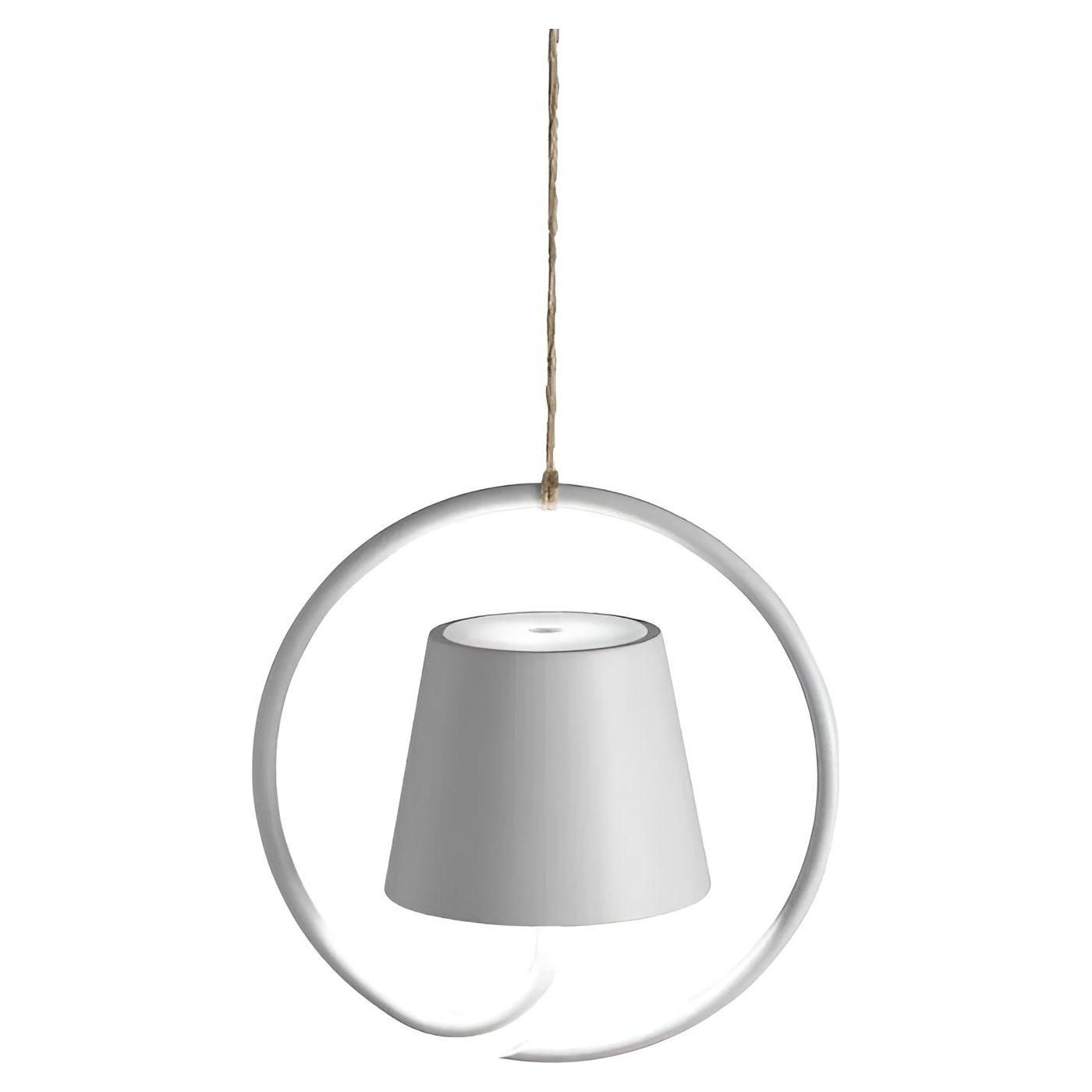 Hanglamp Draadloos Oplaadbaar LED Retro Metaal Zwart Wit Pendellamp Modern | Sansoti