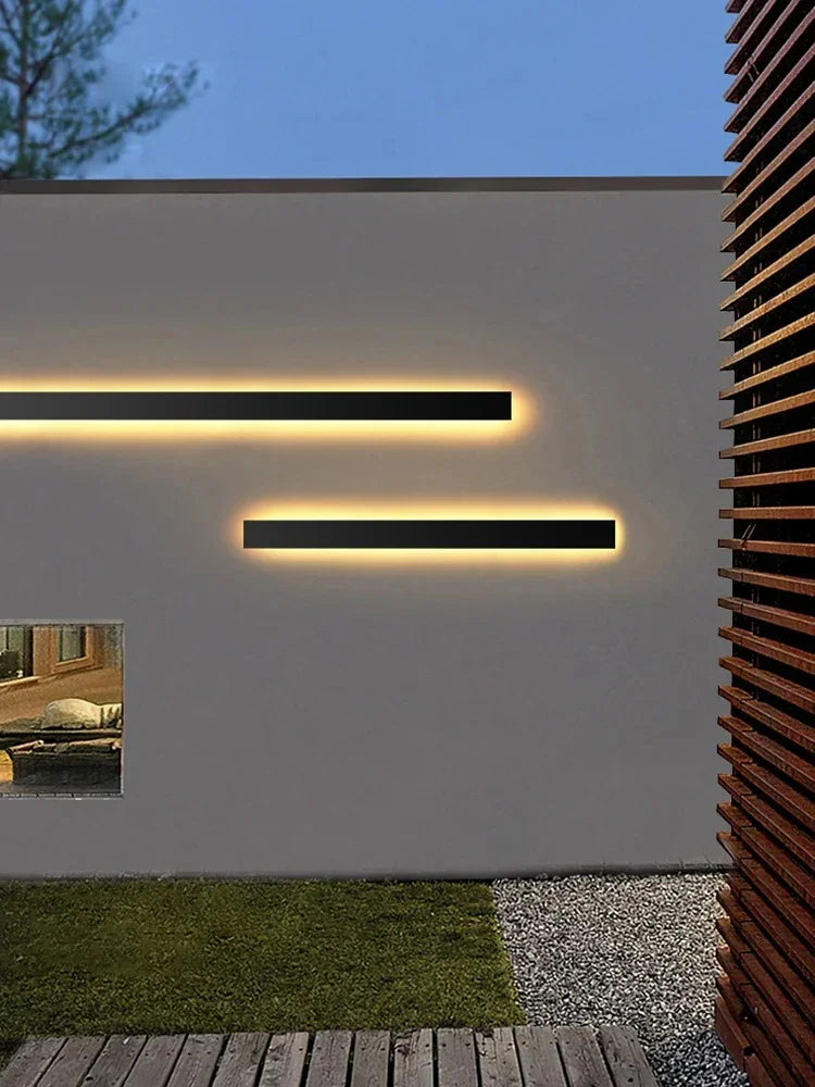 LED Wandleuchte Außen Innen IP65 Wasserdicht 30cm bis 120cm Minimalistisch Modern | Restfield