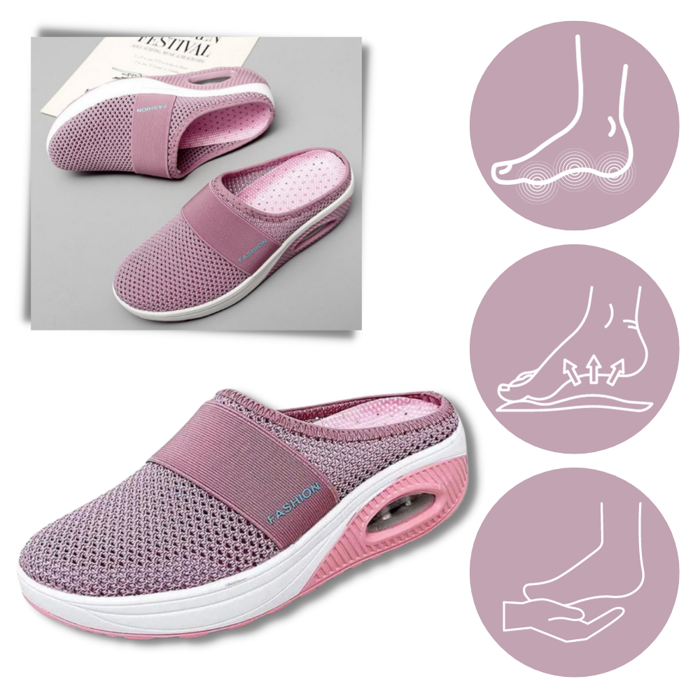 Orthopedische Instappers voor Dames Luchtgeveerd Comfortabel Zacht Slip-On | Sansoti