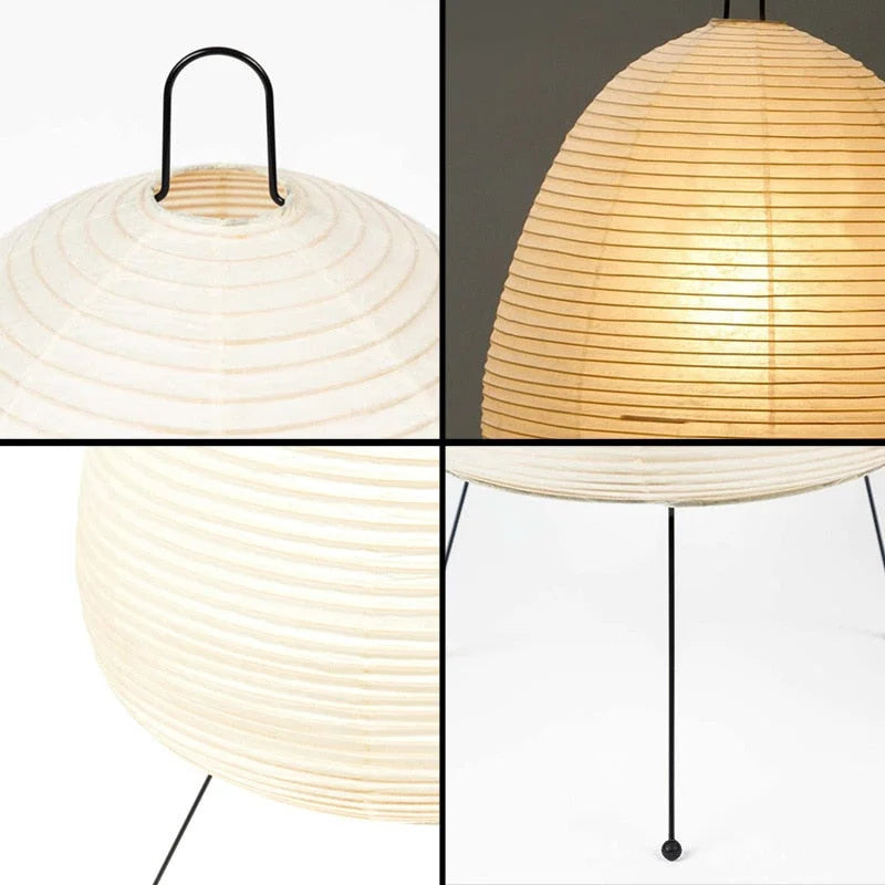 Japanse Vloerlamp Rijstpapier Minimalistisch Design E27 47cm Wit | Sansoti