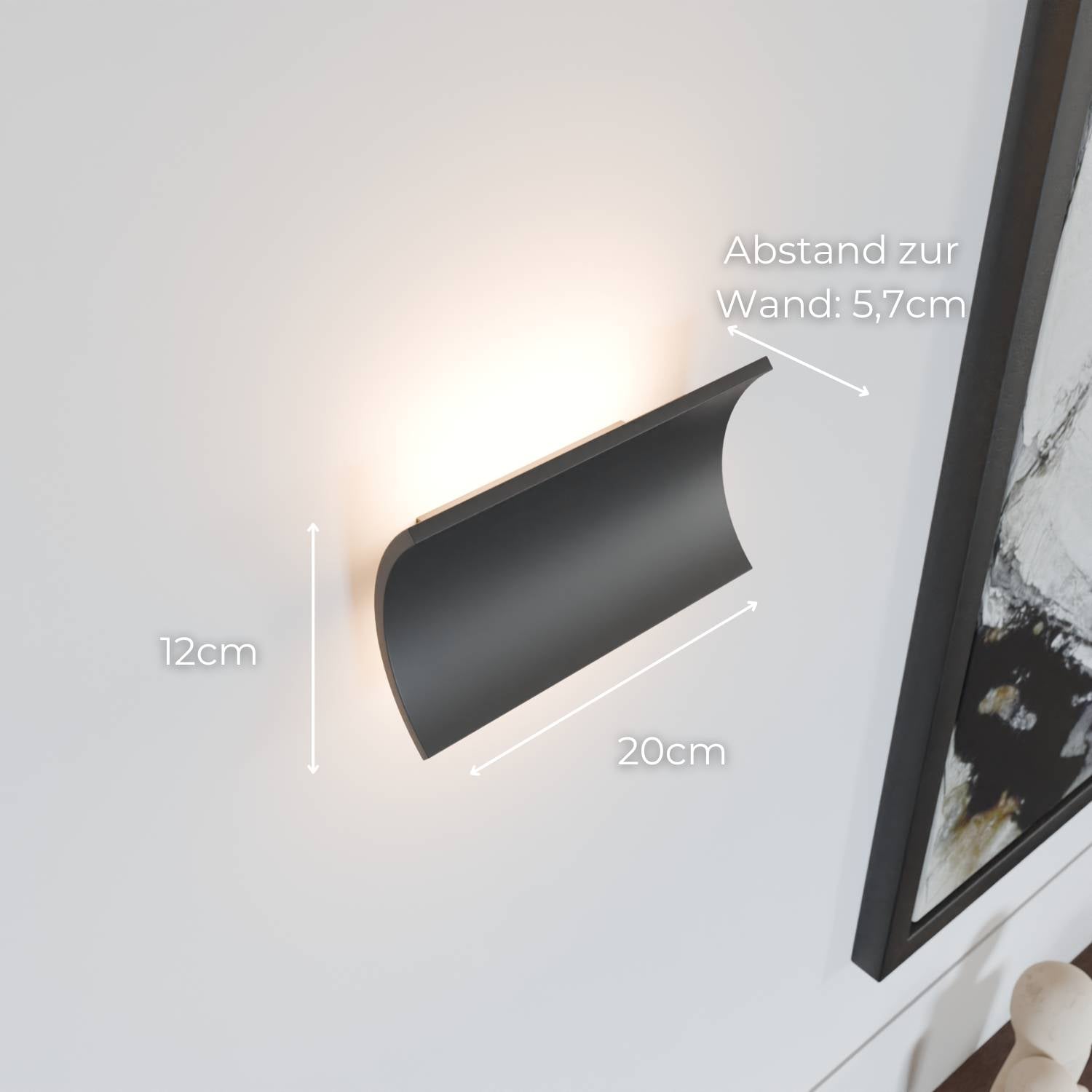 Elegante LED-Wandleuchte mit warmem, indirektem Licht für innen und geschützte Außenbereiche | Restfield
